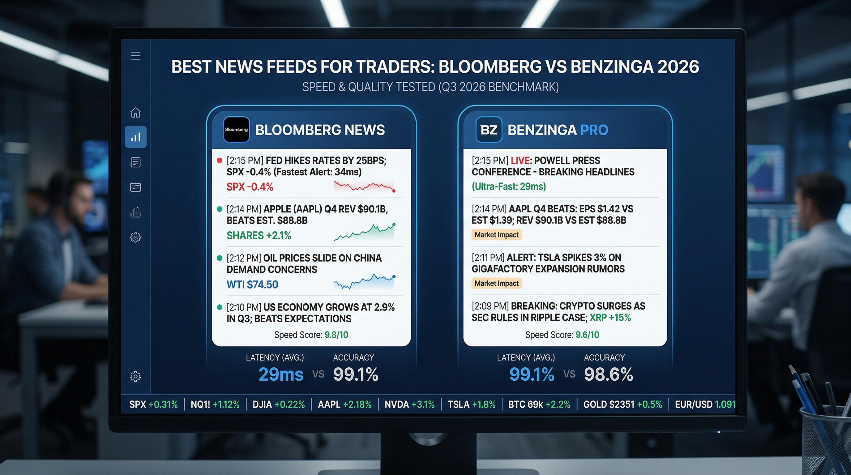 Best News Feeds for Traders: Bloomberg vs Benzinga vs Traderise