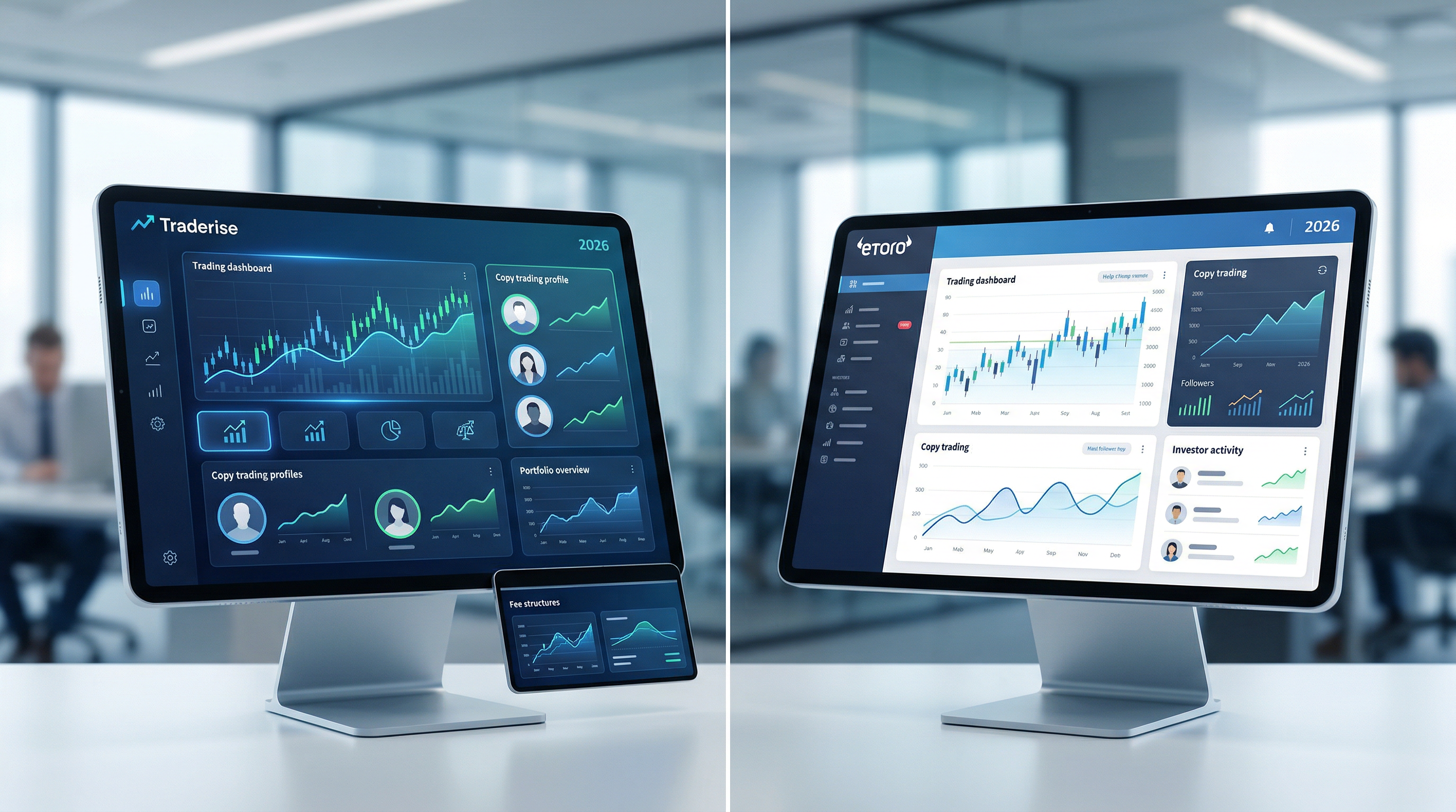 Traderise vs eToro 2026: Features, Fees, and Copy Trading Compared